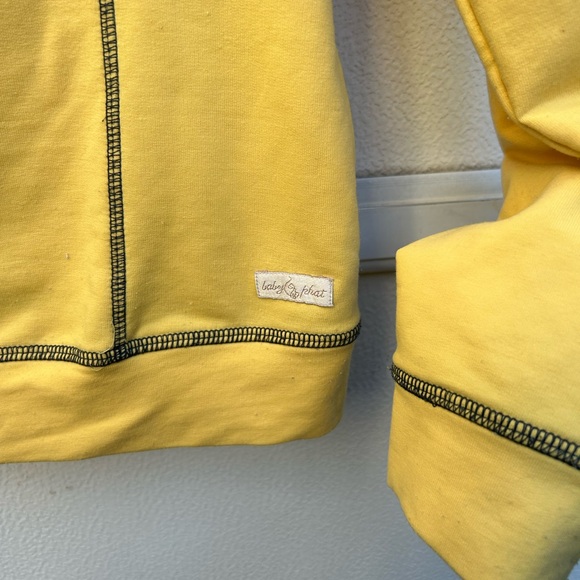 Baby Phat zip up hoodie WOMENS sz M yellow cotton blend authentic rhinestones - Picture 5 of 10